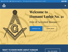 Tablet Screenshot of humanelodge21.org